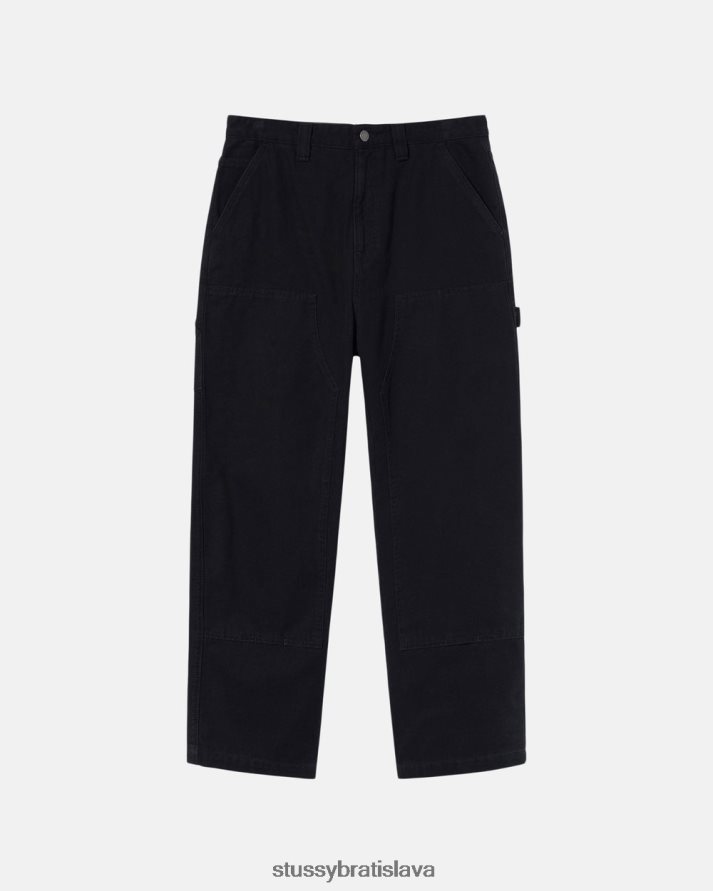nohavice čierna unisex STUSSY plátenné pracovné nohavice V6222Z309