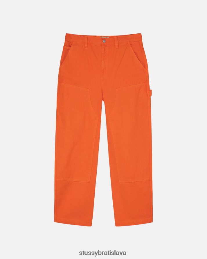 nohavice oranžová unisex STUSSY plátenné pracovné nohavice V6222Z312