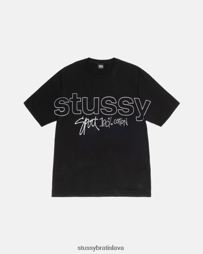 odpaliska čierna unisex STUSSY Športové 100% pigmentované tričko V6222Z34