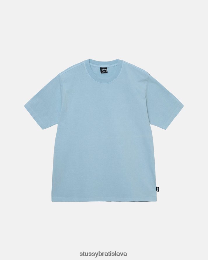 odpaliska lt. Modrá unisex STUSSY ťažká váha pigmentom farbená posádka V6222Z70