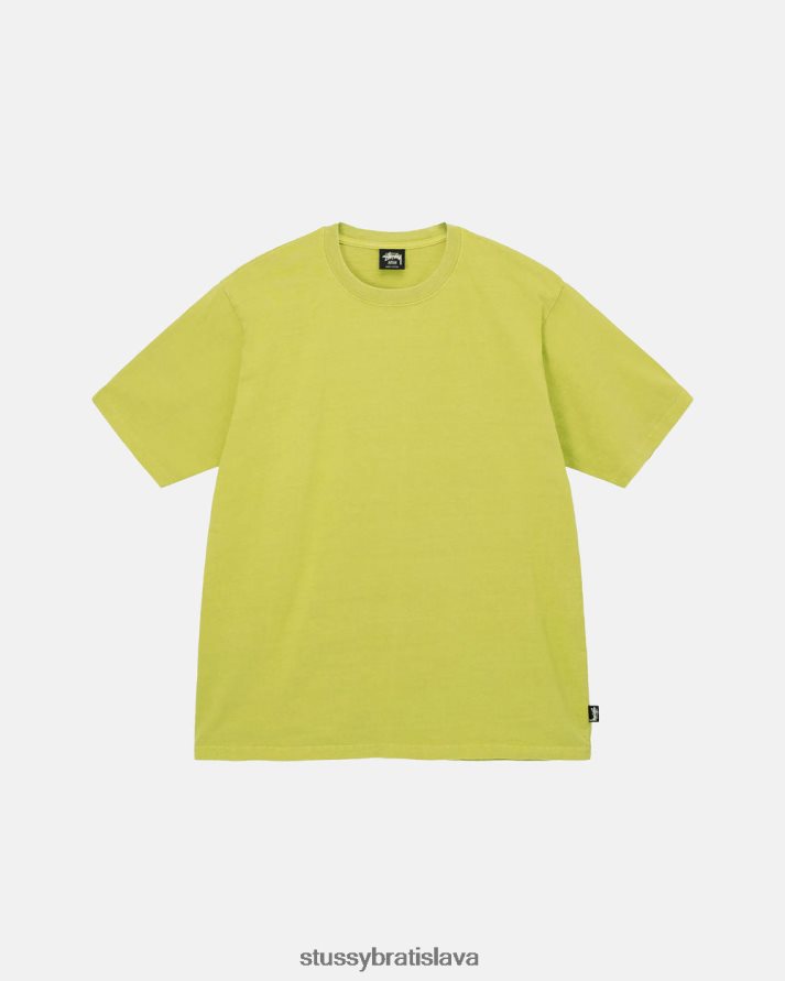 odpaliska žltá unisex STUSSY ťažká váha pigmentom farbená posádka V6222Z75