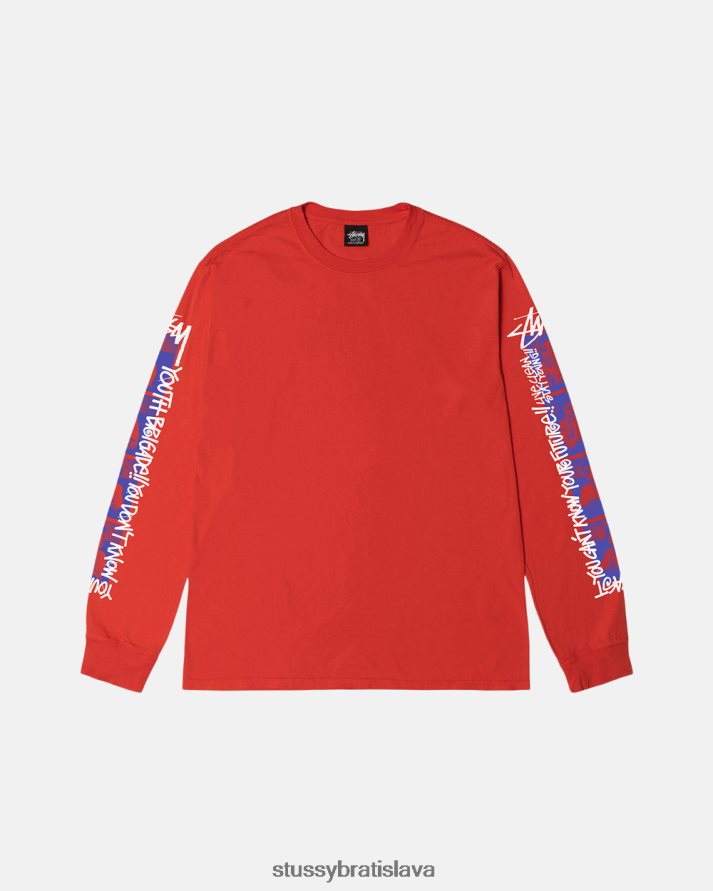 odpaliska paradajka unisex STUSSY mládežnícke brigádne pigmentované ls tričko V6222Z53