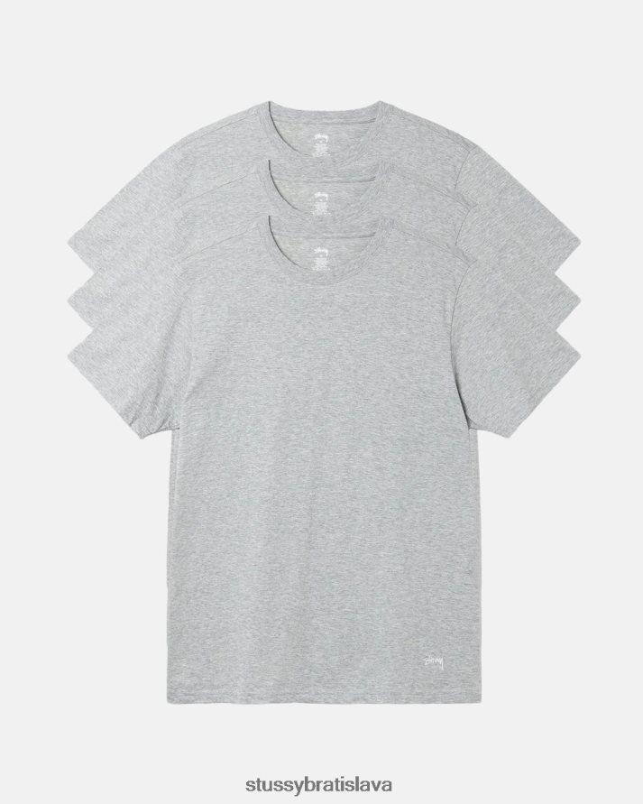 odpaliska sivý vres unisex STUSSY tielko - 3 bal V6222Z90