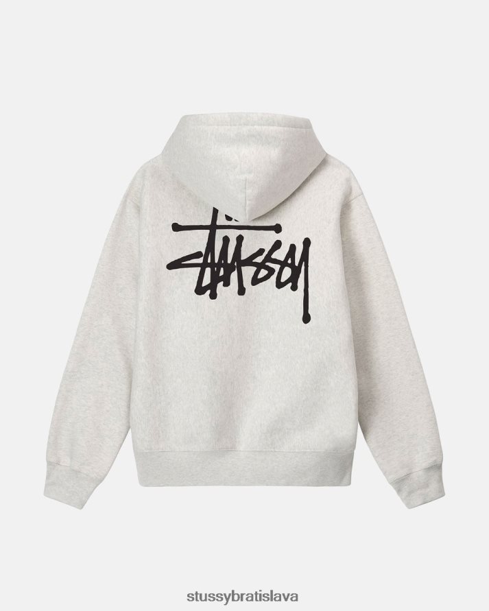 potí sa jaseňový vres unisex STUSSY základná mikina s kapucňou V6222Z198