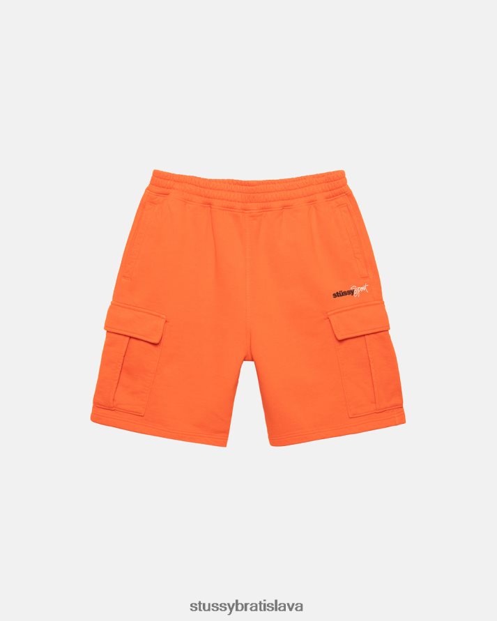 potí sa oranžová unisex STUSSY športový cargo fleece krátky V6222Z165