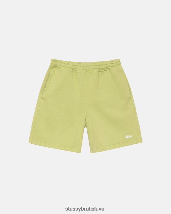 potí sa svetlo zelená unisex STUSSY overdyed stock logo pot short V6222Z132