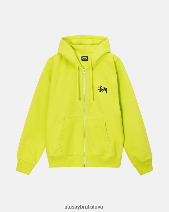 potí sa vápno unisex STUSSY základná mikina na zips V6222Z204