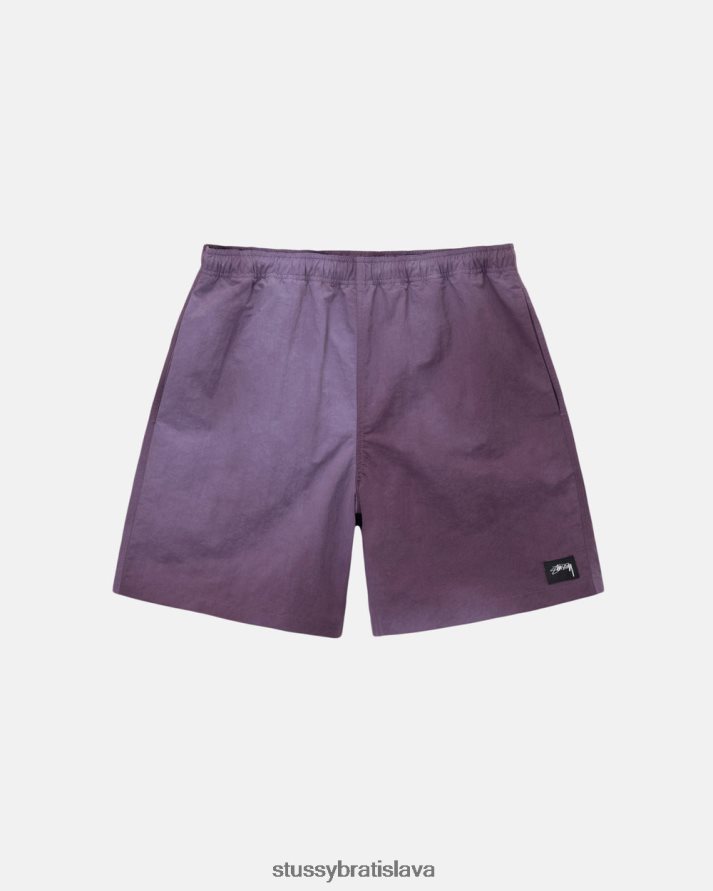 šortky Fialová unisex STUSSY vlnový dye nylon krátky V6222Z298