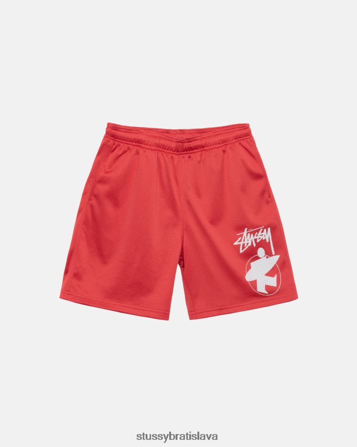 šortky červená unisex STUSSY surfman oka krátka V6222Z294