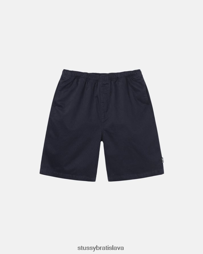 šortky námorníctvo unisex STUSSY česaná pláž krátka V6222Z281
