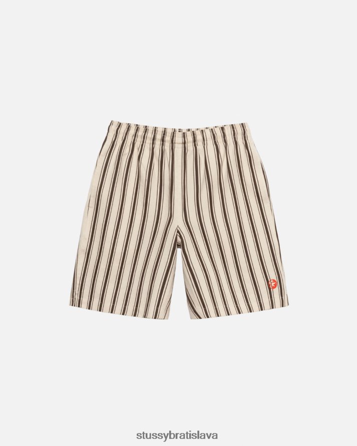 šortky prúžok z prírodného plátna unisex STUSSY náš starý dielenský obchod laguna short V6222Z266