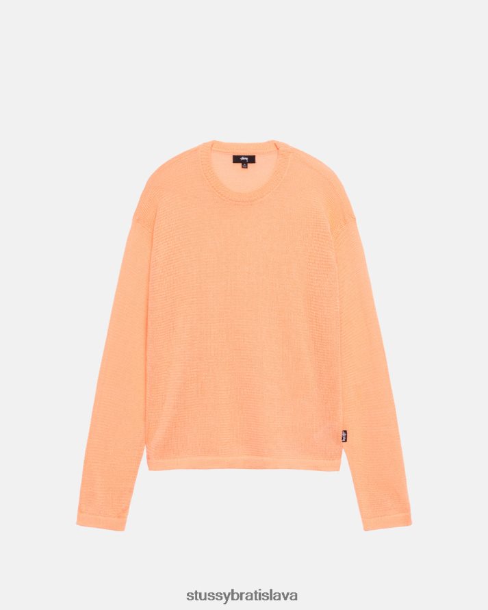 úplety oranžová unisex STUSSY sveter citlivý na svetlo V6222Z247
