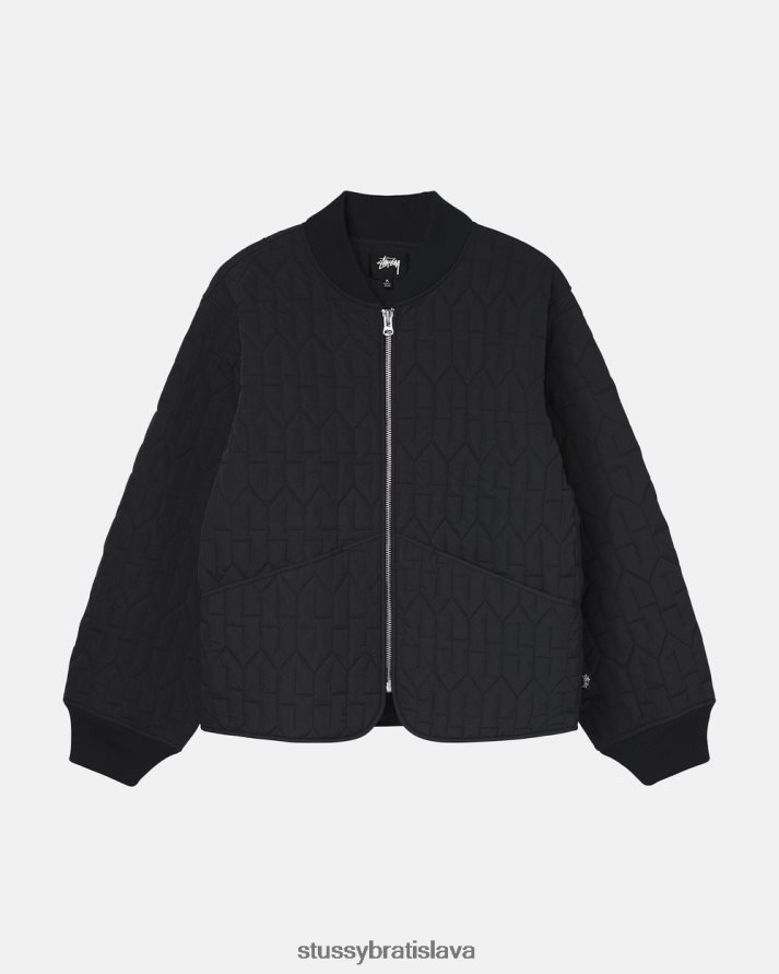 vrchné oblečenie čierna unisex STUSSY s prešívaná podšívka V6222Z358