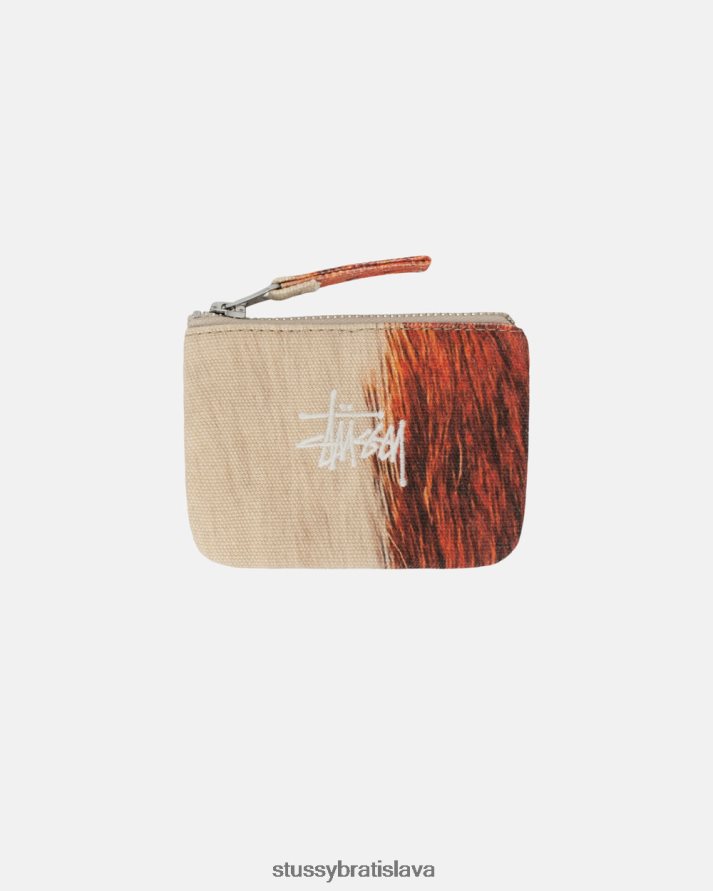 iní hovädzia koža unisex STUSSY plátené vrecko na mince V6222Z445