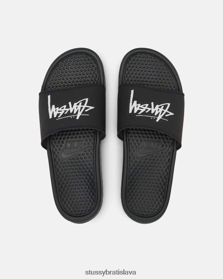 iní vypnutá noir/biela unisex STUSSY X NIKE šmýkačka benassi V6222Z437