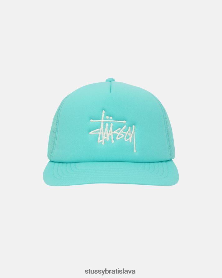 pokrývky hlavy tyrkysová unisex STUSSY veľká základná kamiónová čiapka V6222Z376
