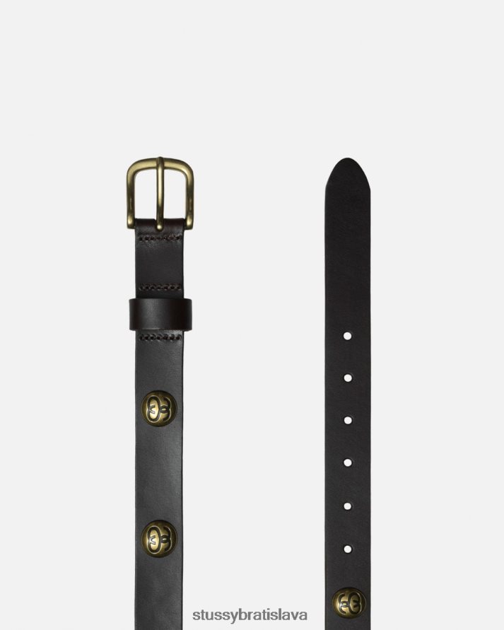 iní hnedá unisex STUSSY ss - článkový opasok s cvočkami V6222Z434