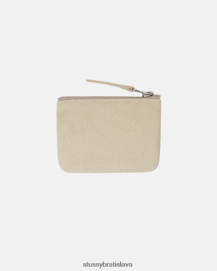 iní prirodzené unisex STUSSY plátené vrecko na mince V6222Z446