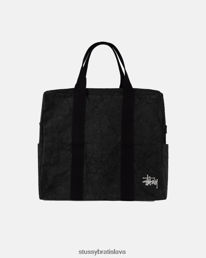 iní umyté na čierno unisex STUSSY plátenná letecká taška V6222Z442