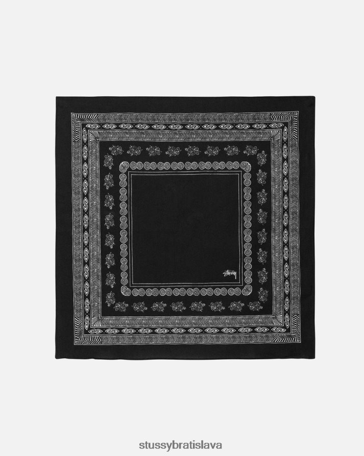 iní čierna unisex STUSSY bandana V6222Z436