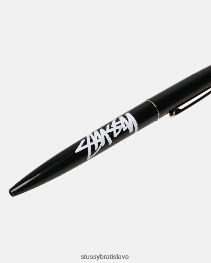 iní čierna unisex STUSSY bic klip pero V6222Z418