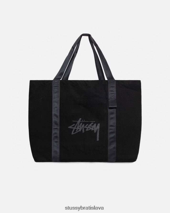 iní čierny ťažký keper unisex STUSSY naša stará dielňa veľká plážová taška V6222Z439