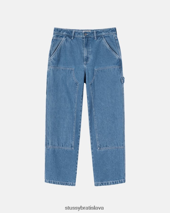 nohavice Modrá unisex STUSSY denimové pracovné nohavice V6222Z308