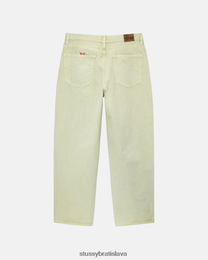 nohavice krém unisex STUSSY double dye big \ol jeans V6222Z325