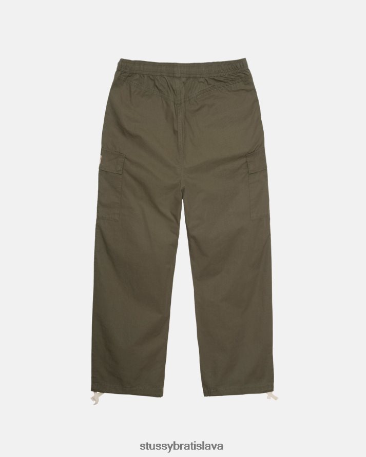 nohavice olivový unisex STUSSY ripstop nákladné plážové nohavice V6222Z337