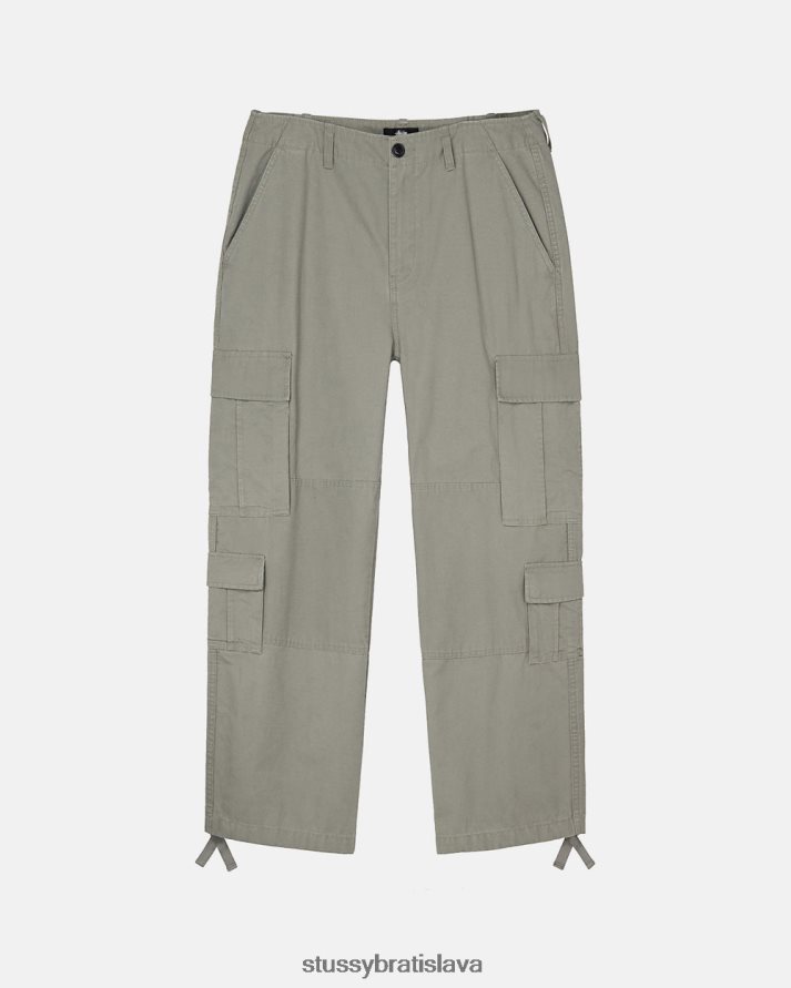 nohavice olivový unisex STUSSY ripstop prebytočný náklad V6222Z341
