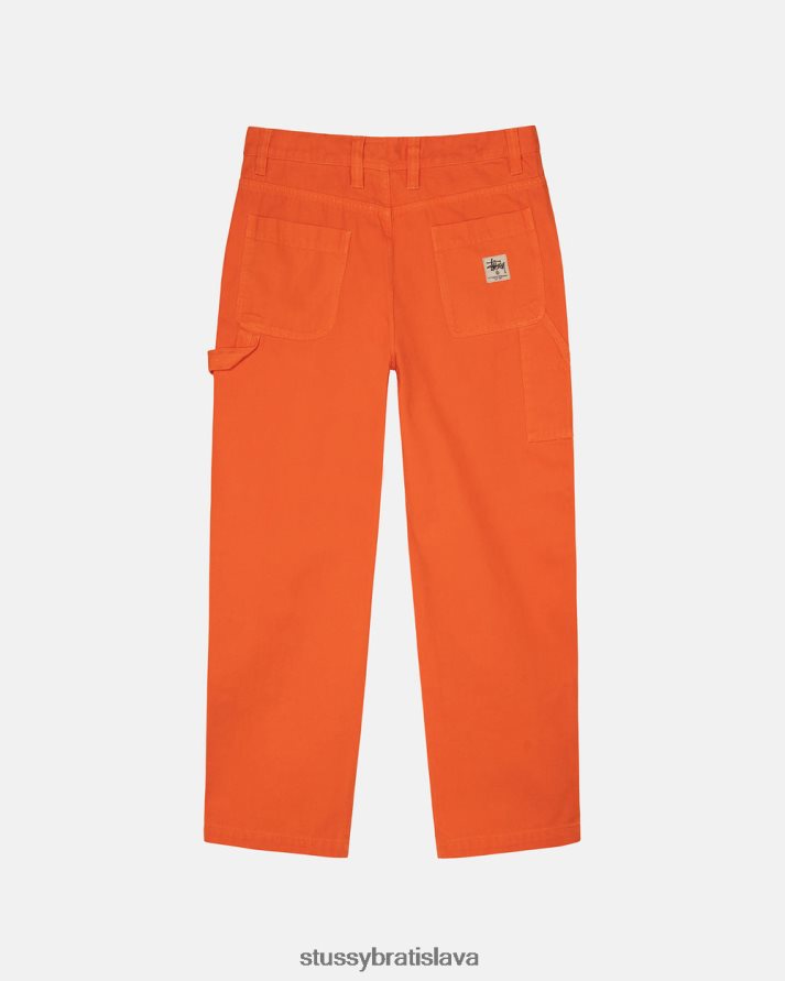 nohavice oranžová unisex STUSSY plátenné pracovné nohavice V6222Z312