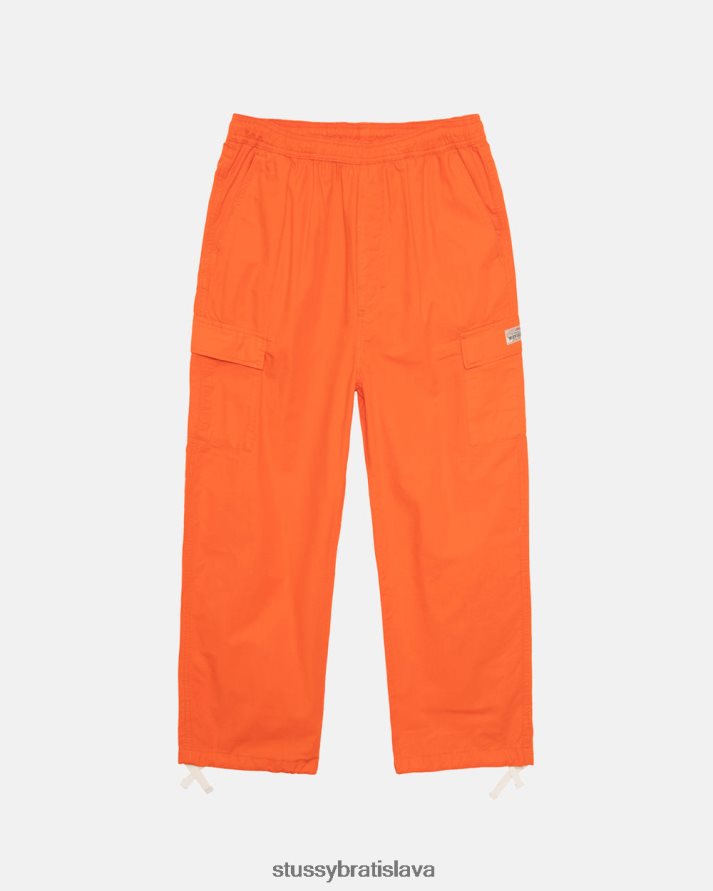 nohavice oranžová unisex STUSSY ripstop nákladné plážové nohavice V6222Z338