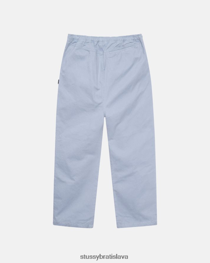 nohavice prašná modrá unisex STUSSY česané plážové nohavice V6222Z318
