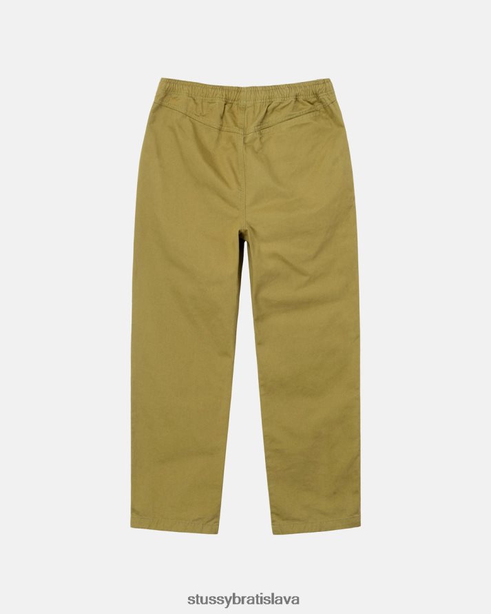 nohavice svetlá oliva unisex STUSSY česané plážové nohavice V6222Z323