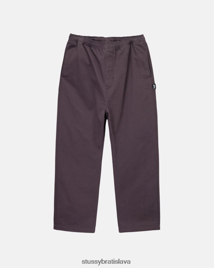 nohavice víno unisex STUSSY česané plážové nohavice V6222Z316