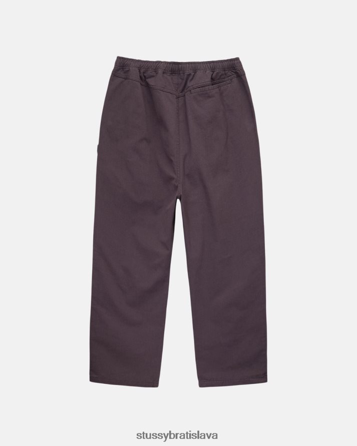 nohavice víno unisex STUSSY česané plážové nohavice V6222Z316