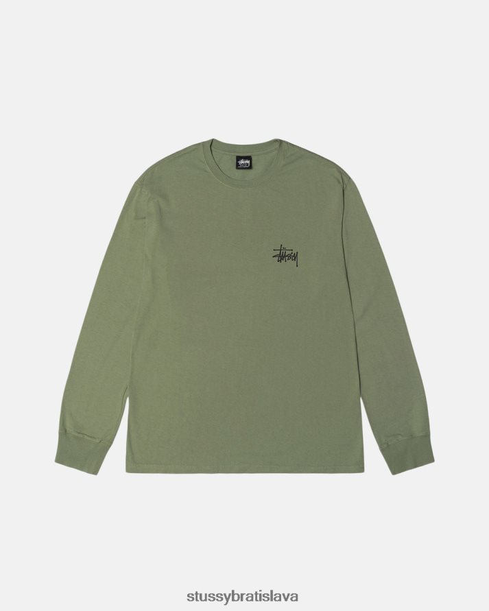odpaliska artičoka unisex STUSSY ls tričko zafarbené základným pigmentom V6222Z64