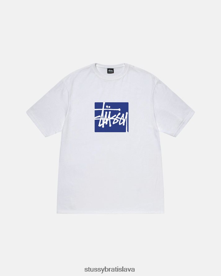 odpaliska biely unisex STUSSY skladové krabicové tričko V6222Z10