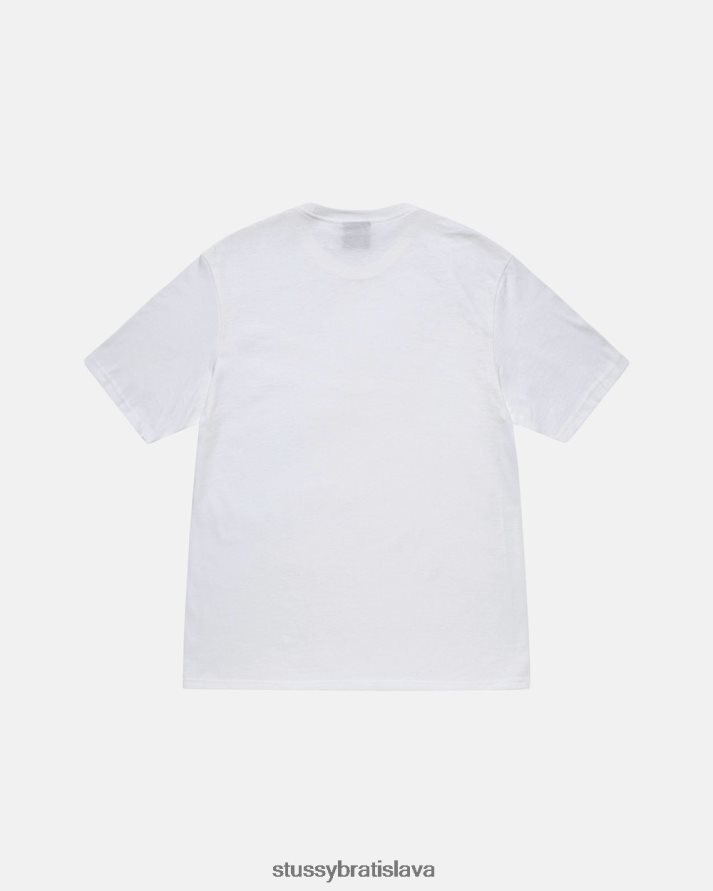 odpaliska biely unisex STUSSY skladové krabicové tričko V6222Z10