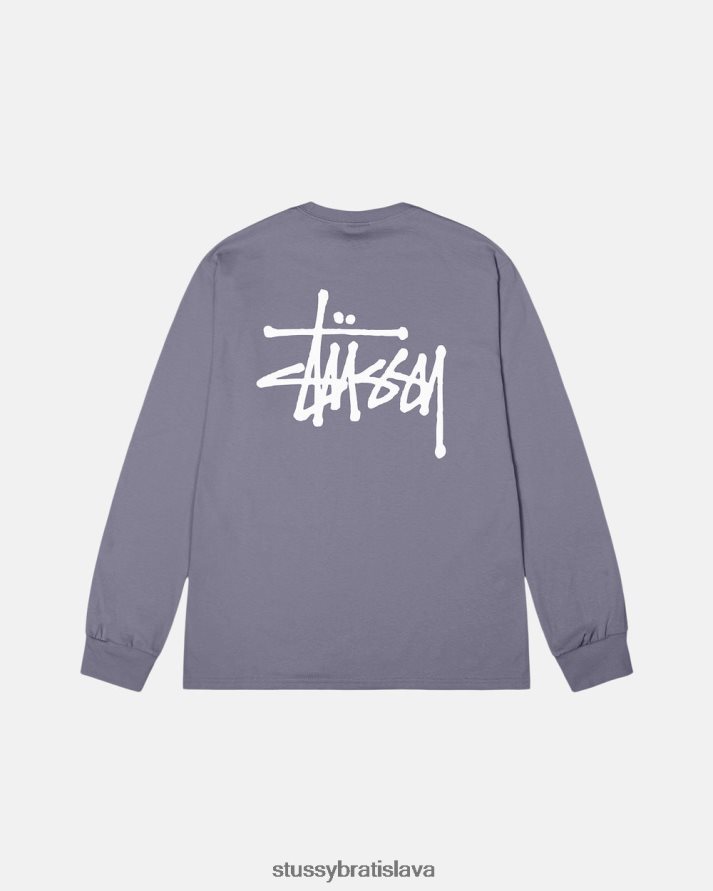 odpaliska fialová unisex STUSSY základné tričko V6222Z58