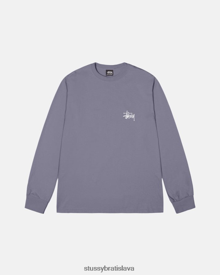 odpaliska fialová unisex STUSSY základné tričko V6222Z58