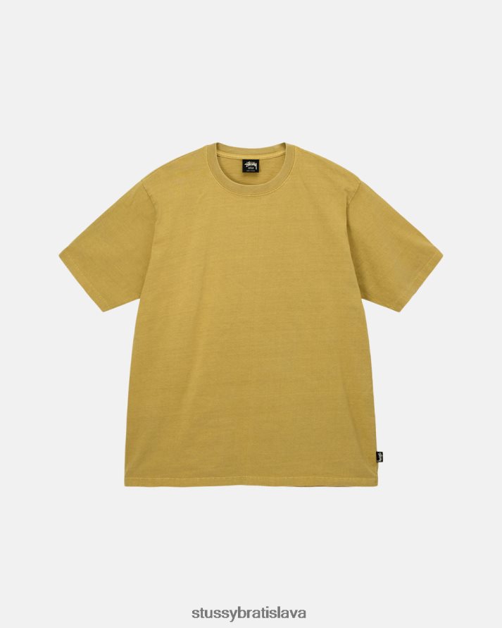 odpaliska horčica unisex STUSSY ťažká váha pigmentom farbená posádka V6222Z74