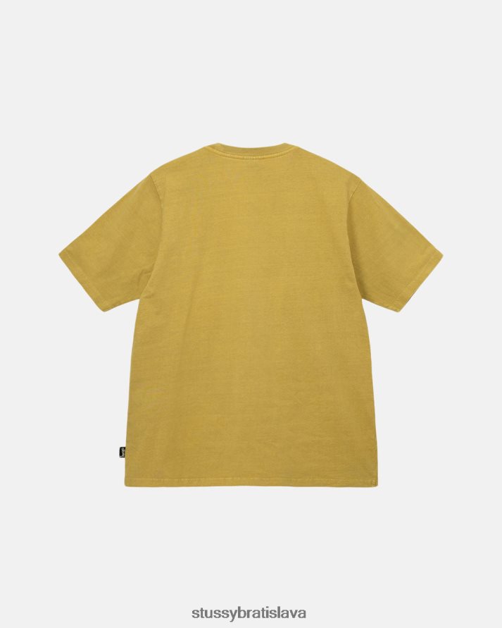 odpaliska horčica unisex STUSSY ťažká váha pigmentom farbená posádka V6222Z74