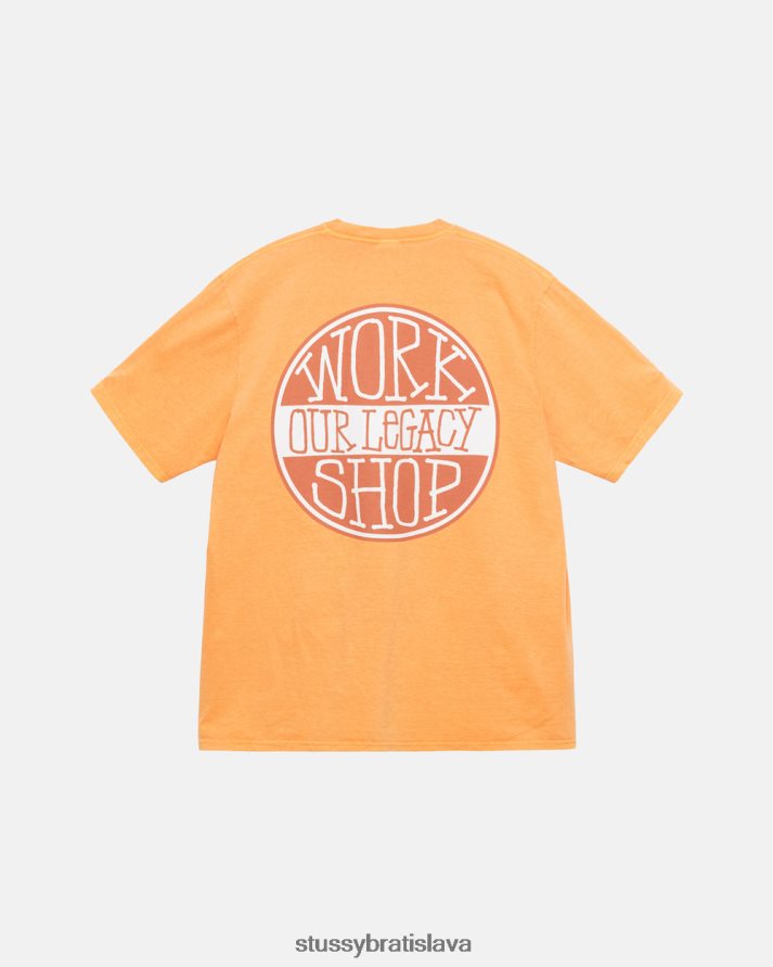 odpaliska marhuľový unisex STUSSY naše staré tričko farbené bodkovým pigmentom V6222Z29