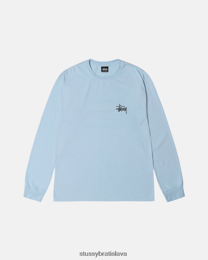 odpaliska modrá obloha unisex STUSSY ls tričko zafarbené základným pigmentom V6222Z66