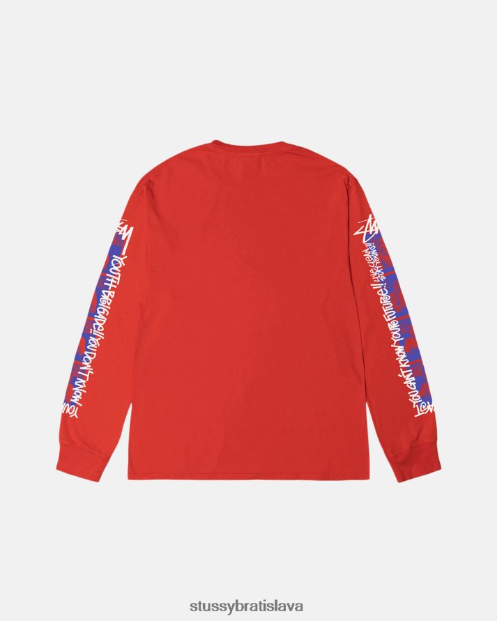 odpaliska paradajka unisex STUSSY mládežnícke brigádne pigmentované ls tričko V6222Z53