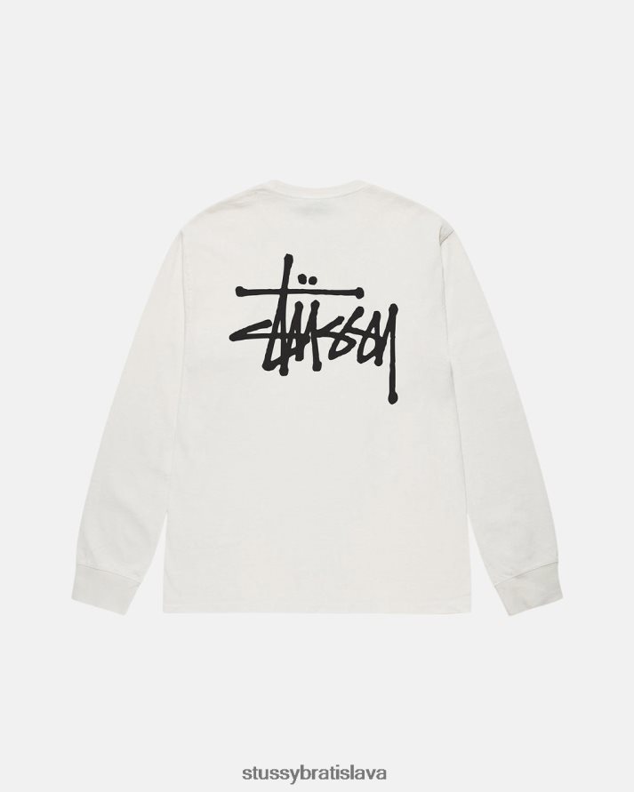 odpaliska prirodzené unisex STUSSY ls tričko zafarbené základným pigmentom V6222Z63