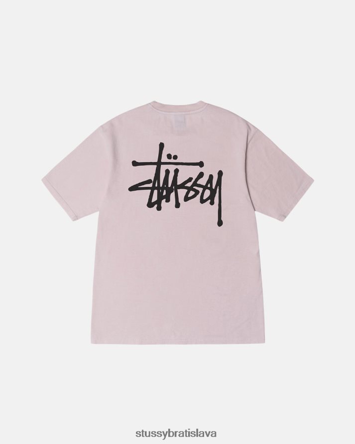 odpaliska červenať sa unisex STUSSY tričko zafarbené základným pigmentom V6222Z33