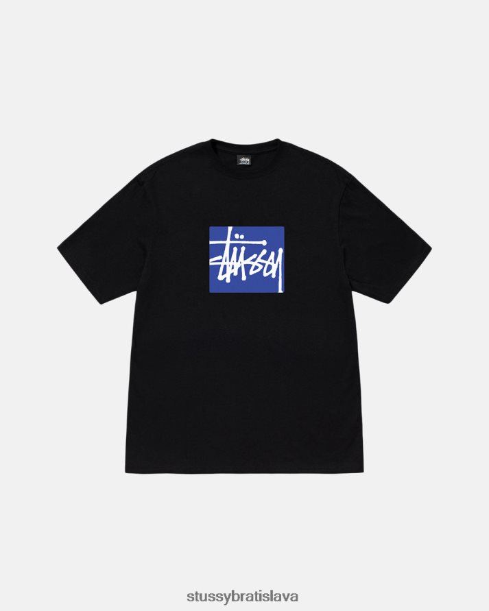 odpaliska čierna unisex STUSSY skladové krabicové tričko V6222Z9