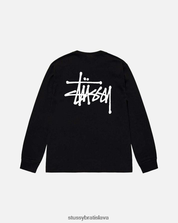odpaliska čierna unisex STUSSY základné tričko V6222Z55